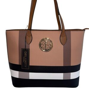 DELUXITY Elegant Double Handle Shoulder/Tote Bag - NWT